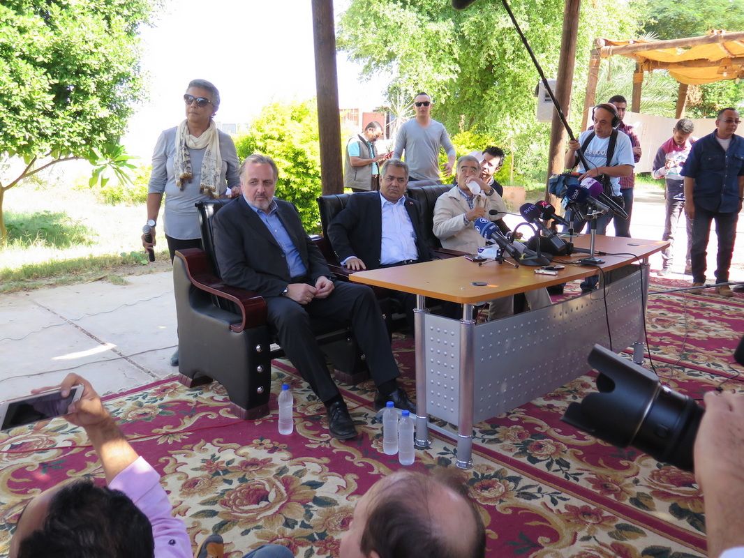 Un momento de la rueda de prensa