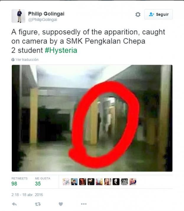 El twitter del director recogió la imagen del fantasma