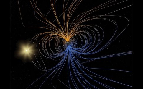 La «abolladura» del campo magnético terrestre