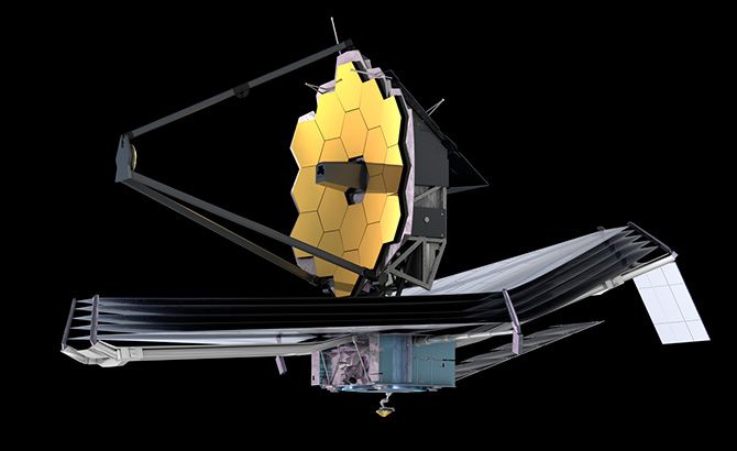 Recreación en 3D del Telescopio Espacial James Webb