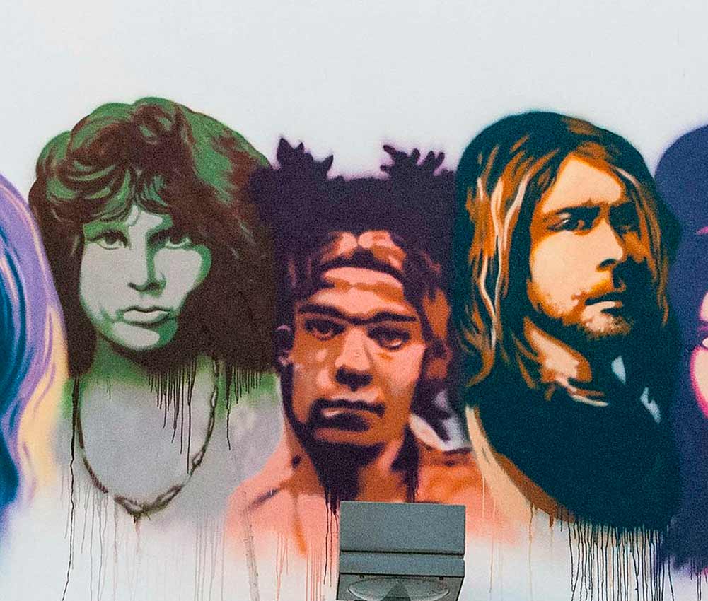 El trágico club de los 27 (Grafiti del club de los 27 en Tel Aviv/Wikipedia)