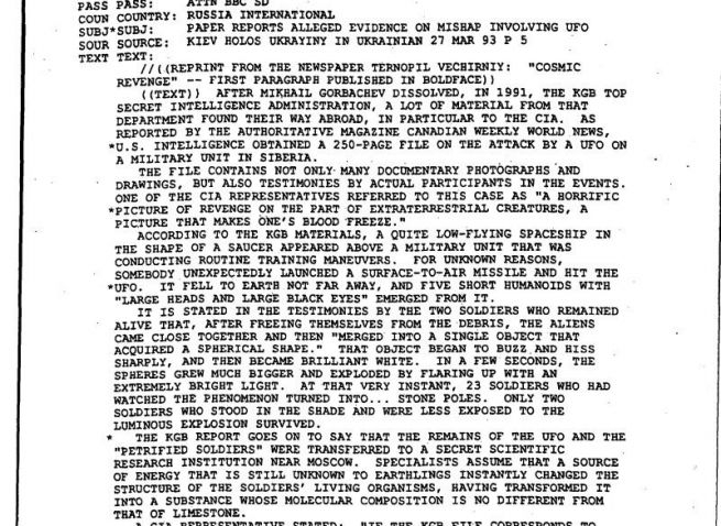 Informe desclasificado