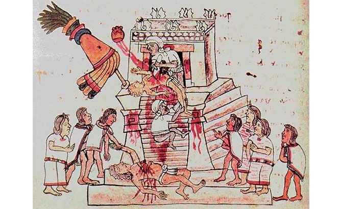 Sacrificios humanos mostrados en el Códice Magliabechiano