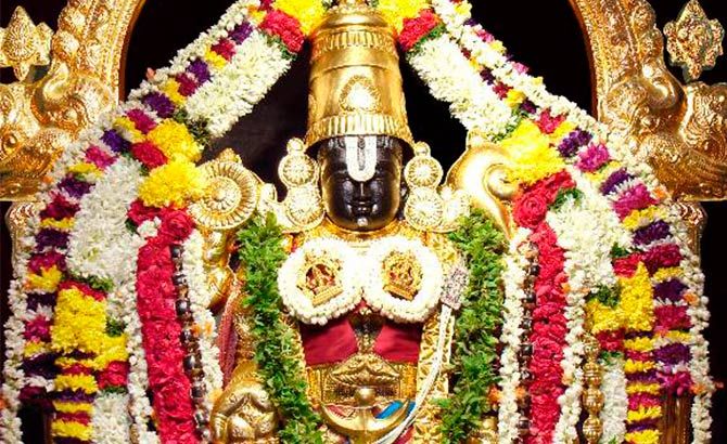 Señor Balaji, una encarnación del dios Maha Vishnu