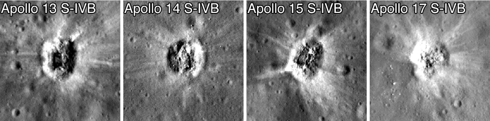 Cráteres de las misiones Apolo