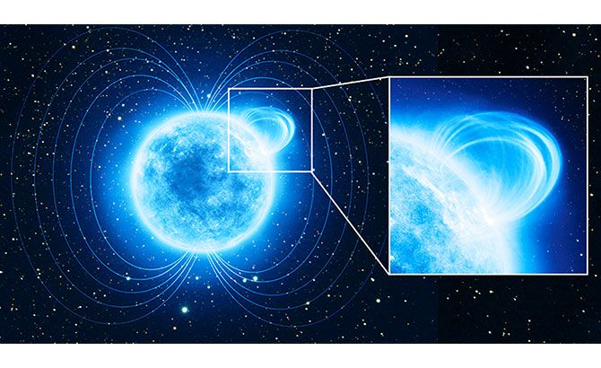 Ilustración de un magnetar realizada por la ESA (Agencia Espacial Europea)