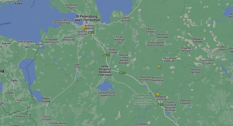 Flight Radar muestra un vacío de vuelos