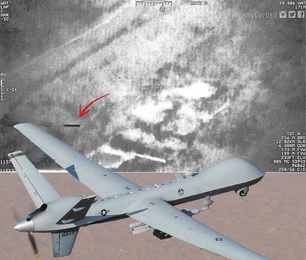 Dron graba ovni en Bagdad Dron graba ovni en Bagdad