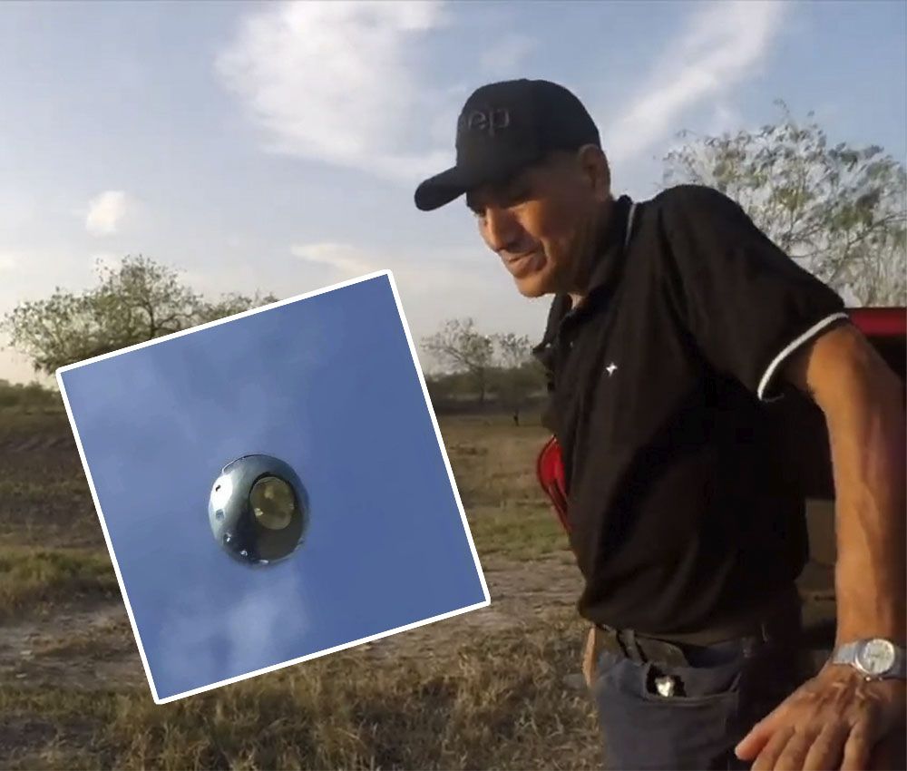 Juan Manuel Sánchez, alias Juanito Juan y una de sus fotos ovni