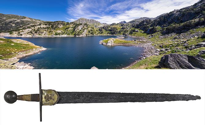 Espada de Sant Martí y el lago de Sant Maurici