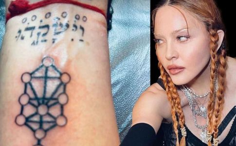 Tatuaje con el árbol de la vida en el brazo de Madonna