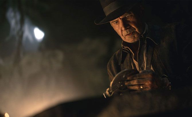 Un fotograma de Indiana con el Dial de Arquímedes Un fotograma de Indiana con el Dial de Arquímedes