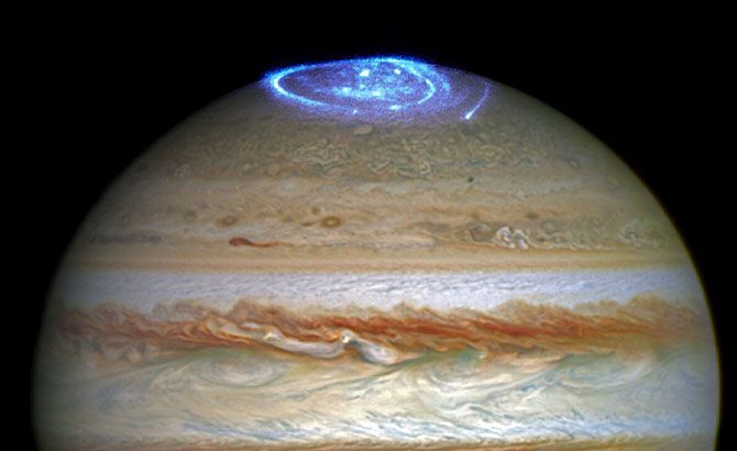 Aurora polar en Júpiter