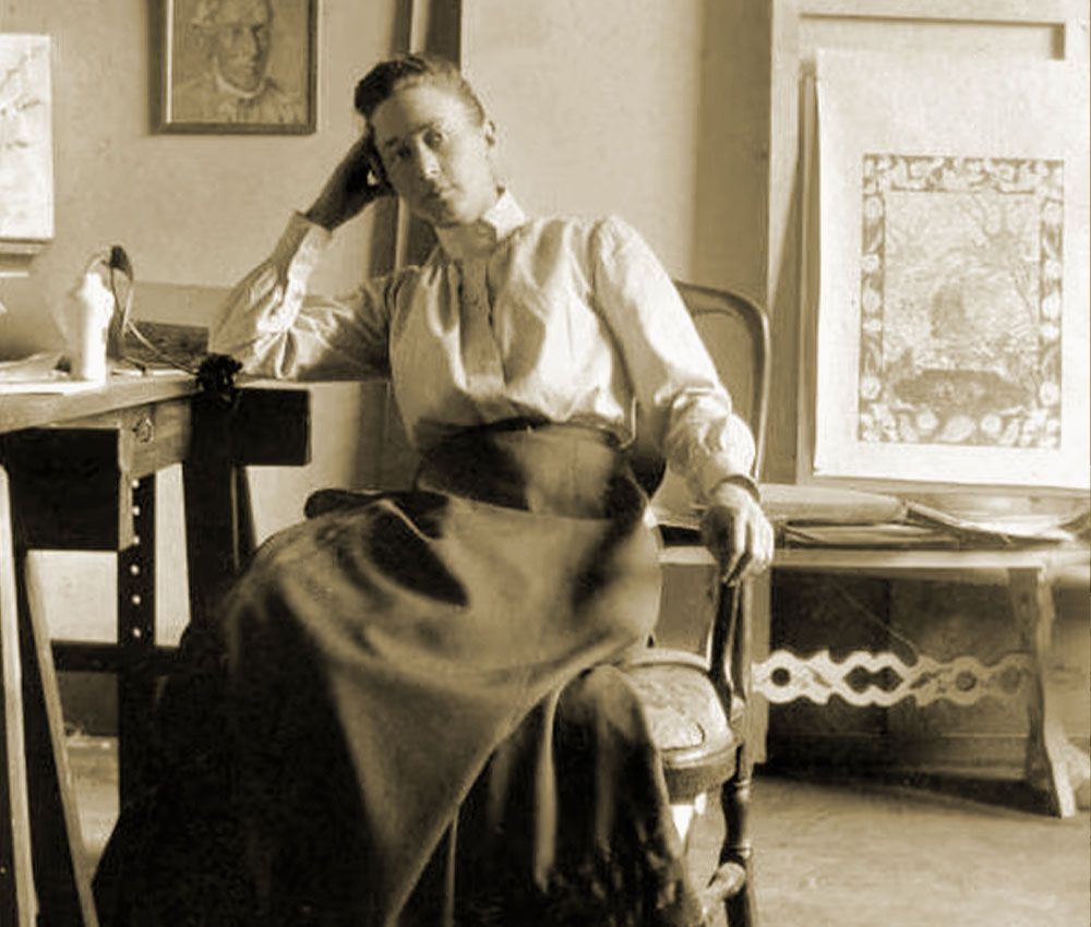 Georgiana Houghton en su estudio