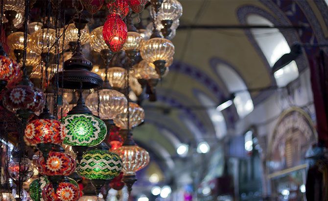 Detalle del gran bazar de Estambul