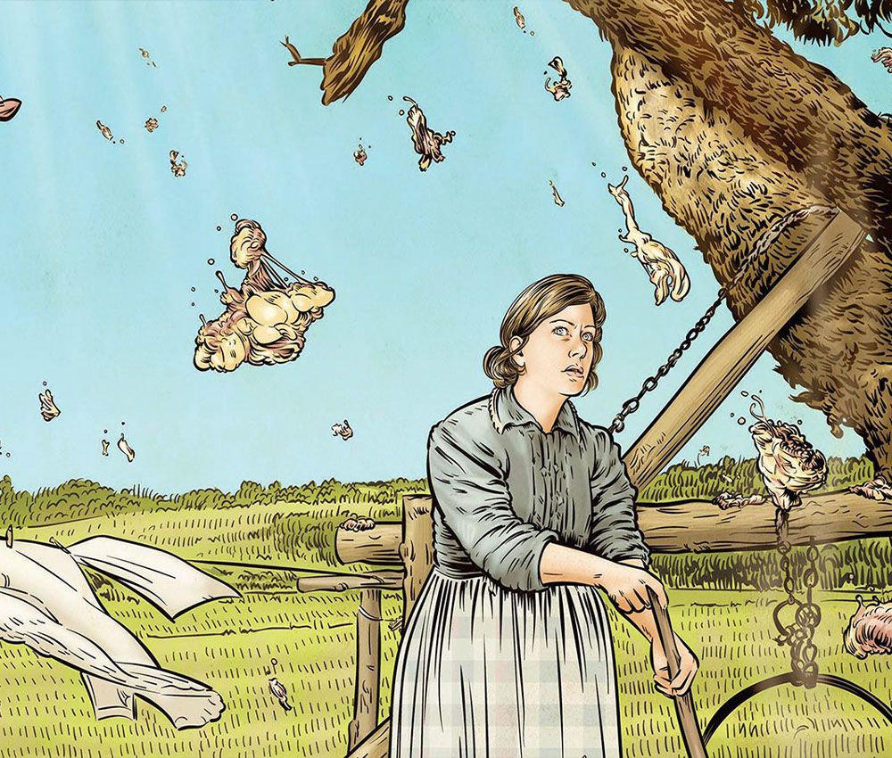 La carne cayó del cielo en trozos pequeños y de color rojizo La carne cayó del cielo en trozos pequeños y de color rojizo