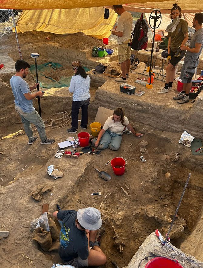 Una imagen de la excavación