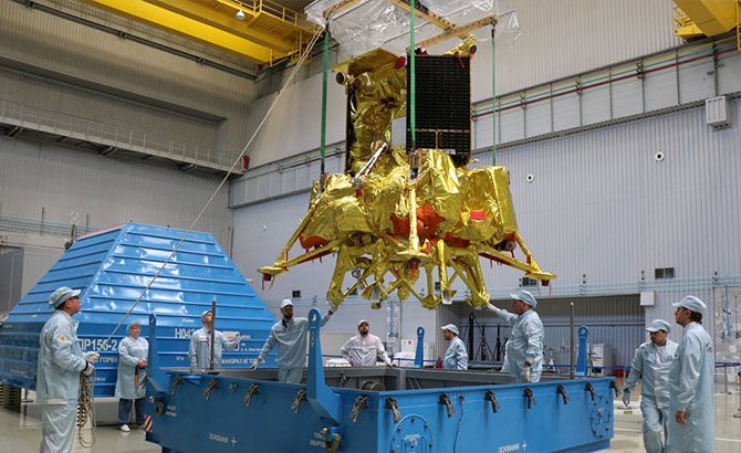 El módulo Luna 25 en el cosmódromo de Vostóchny