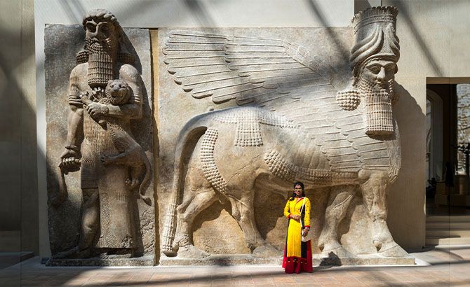 Los lamassus son figuras mitológicas asirias