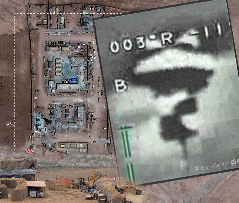 Un ovni sobre la base estadounidense de Al Tanf, en Siria