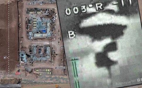 Un ovni sobre la base estadounidense de Al Tanf, en Siria