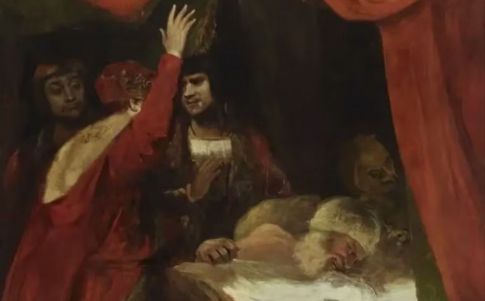La muerte del cardenal Beaufort, pintado en 1789