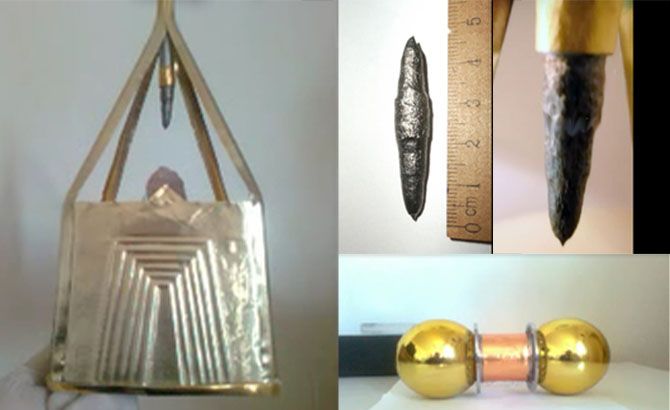 Algunos artefactos rescatados por los huaqueros junto a las falsas momias