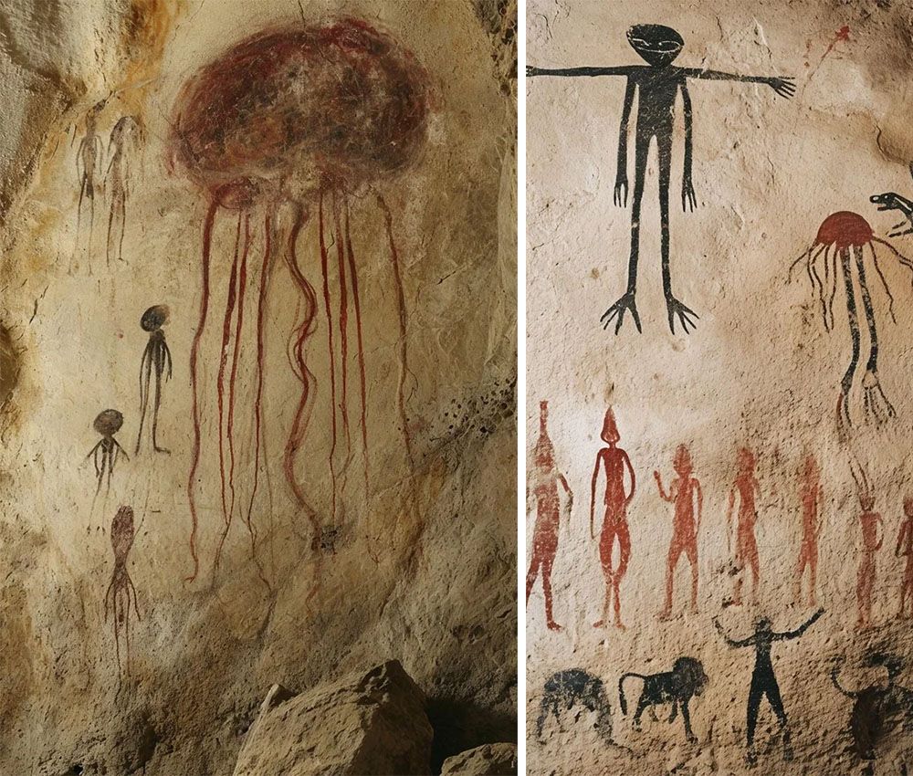 Ovnis medusa en pinturas rupestres Ovnis medusa en pinturas rupestres