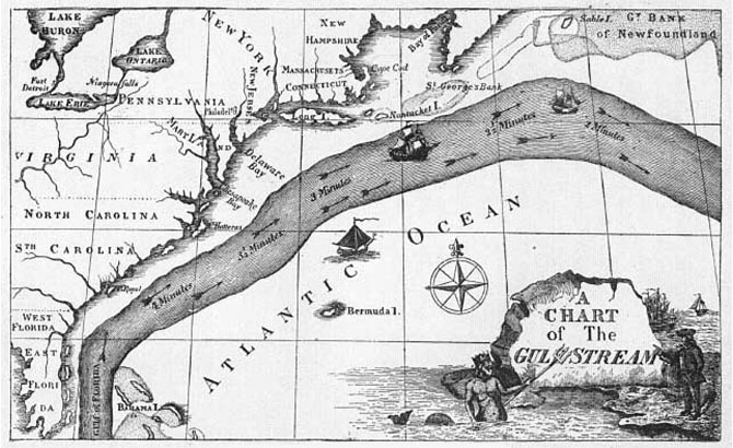 En la antigüedad la corriente ilustró mapas de navegación