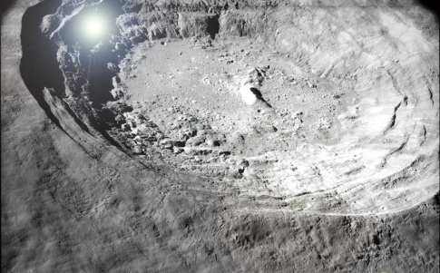 Recreación de las luces del cráter Aristarco