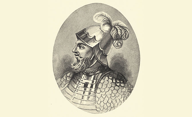 El conquistador español Núñez de Balboa