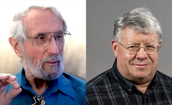 Ray Stanford (izq) y el profesor Knuth (dcha)