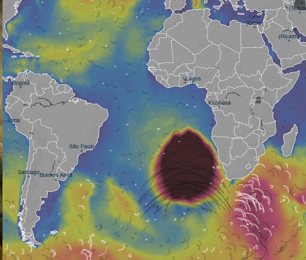 La misteriosa anomalía mostrada por la App Ventusky