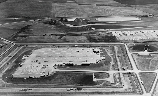 Vista aérea del complejo anti misiles Stanley R Mickelsen