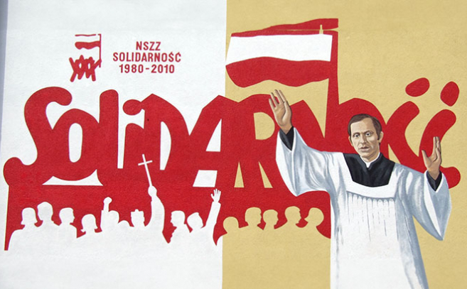 Mural conmemorando los 30 años de Solidaridad