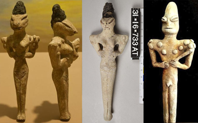 Rostros de serpiente y cráneos alargados de la cultura Ubaid Rostros de serpiente y cráneos alargados de la cultura Ubaid