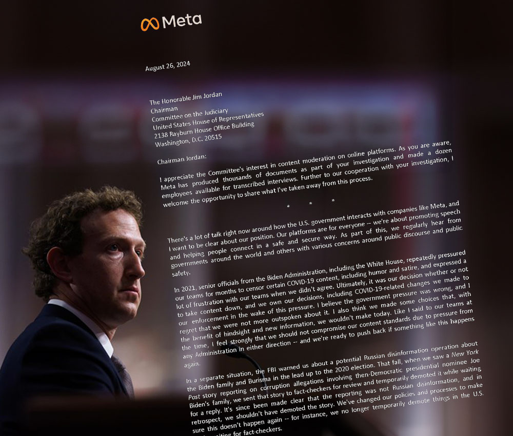 META denuncia presiones de la Administración Biden