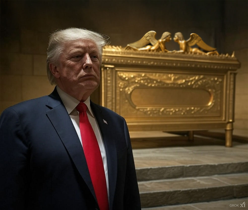 Donald Trump tuvo una copia del arca de la alianza en su residencia de Florida