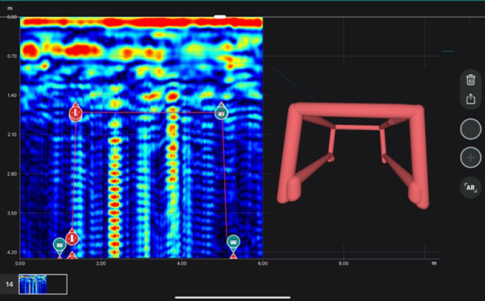 Lectura del georadar y representación 3D de los pasajes de la Chinkana Lectura del georadar y representación 3D de los pasajes de la Chinkana