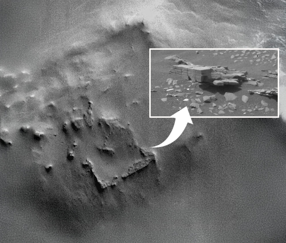 Difunden estructuras artificiales en Marte Difunden estructuras artificiales en Marte