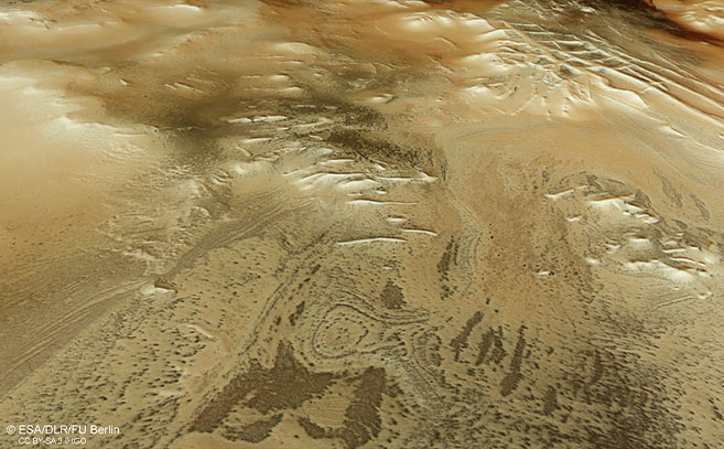 Vista en perspectiva de la ciudad inca de Marte Vista en perspectiva de la ciudad inca de Marte