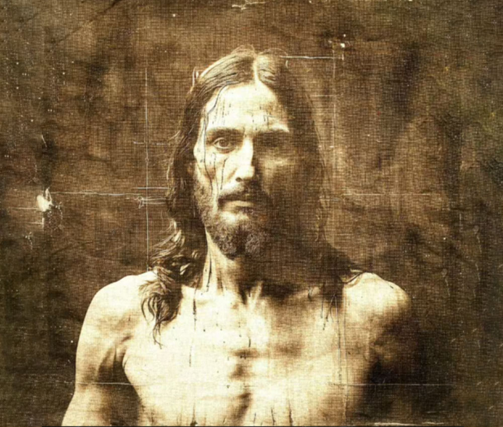 La imagen que la IA de Midjourney creó en base a la Síndone de Turín La imagen que la IA de Midjourney creó en base a la Síndone de Turín