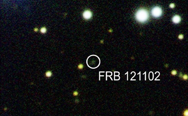 Este es el lugar de donde procede la FRB 121102 Este es el lugar de donde procede la FRB 121102