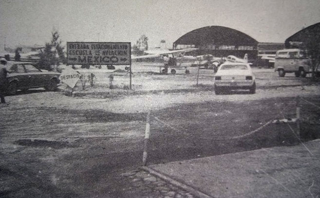 Vista del aeródromo en la época del incidente