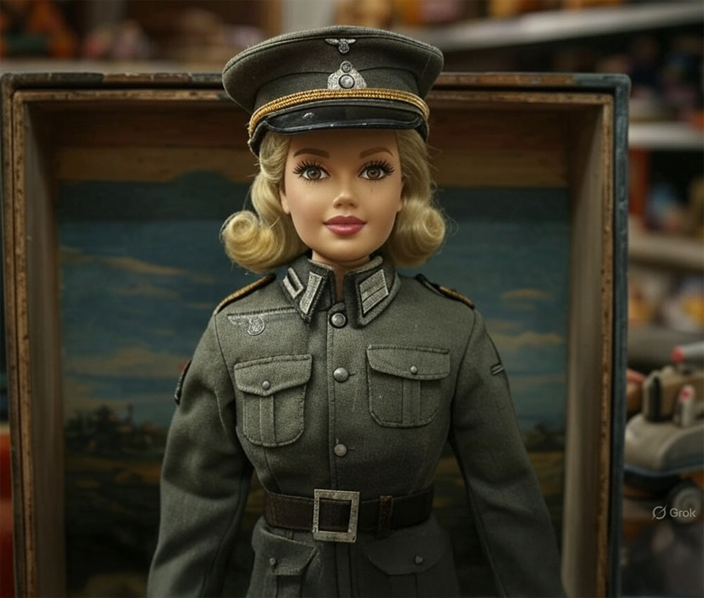 Una recreación de la IA Grok de muñeca nazi que inspiró a Barbie