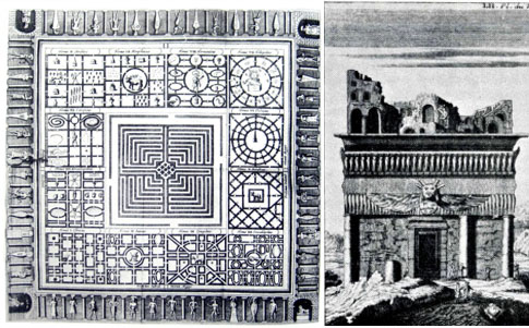 Una de las primeras reconstrucciones basada en los relatos de Heródoto realizada por Athanasius Kircher Una de las primeras reconstrucciones basada en los relatos de Heródoto realizada por Athanasius Kircher