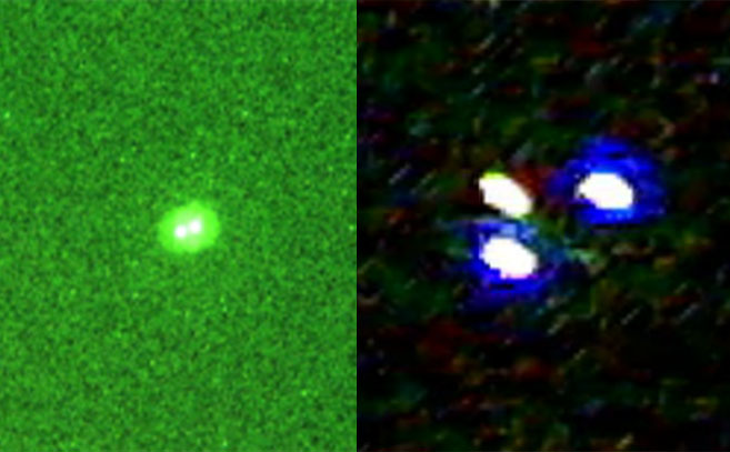 El USS Harpers Ferry tomó la foto de la izq y el USS Zumwalt la de la dcha El USS Harpers Ferry tomó la foto de la izq y el USS Zumwalt la de la dcha