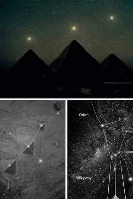 La fascinante alineación de Orión con las pirámides La fascinante alineación de Orión con las pirámides