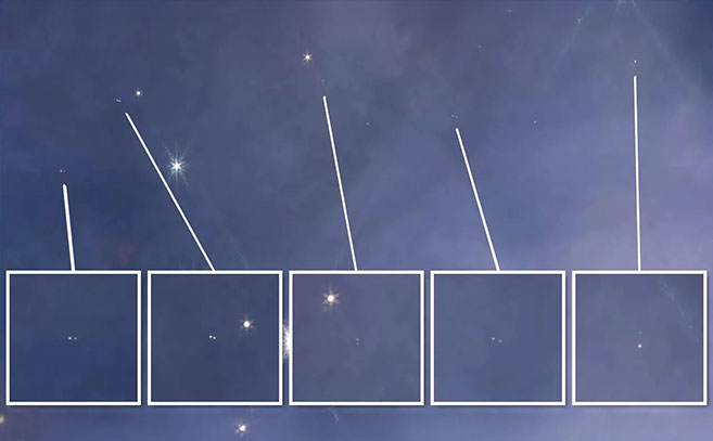 Una selección de JuMBOs detectador por el telescopio espacial James Webb Una selección de JuMBOs detectador por el telescopio espacial James Webb