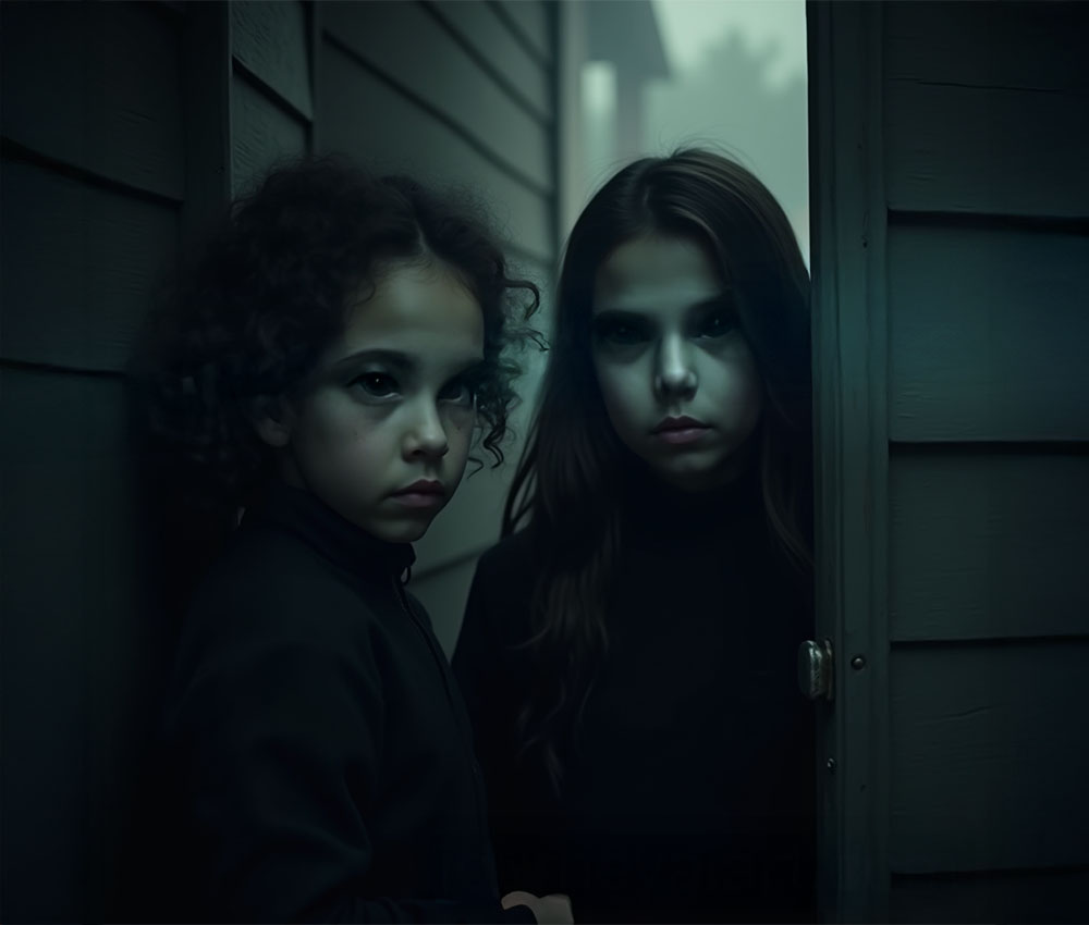 Espeluznante encuentro con niños de pupilas negras